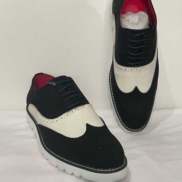 tayno Other - Tayno shoes suede black/white Oxford wingtip thick sole